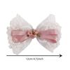 Bow Hair Clip Lace Bowknot Ribbon Hairpin Women Flower Embroidery Barrettes Fashion Girls Ponytail Clip Hair Accessories Gift