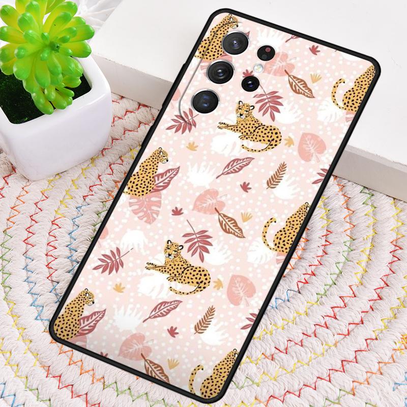 Cute Cheetah Phone Case for Samsung Galaxy Note 10 Pro S26 Ultra S23 S24 FE S25 S21 S22 PLUS Shockproof Cove