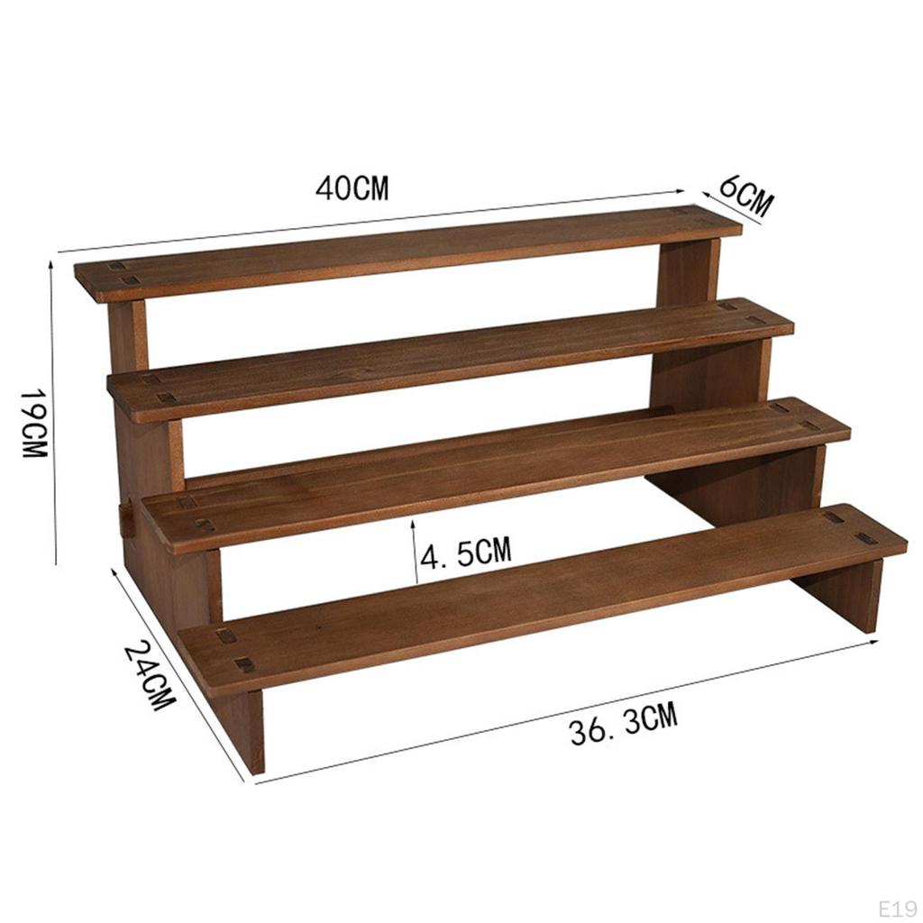 Collectibles Wood Display Stand Riser Jewelry Rack Showcase Fixtures For Figures Toys Crafts