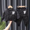 Korean Style Quilted Cotton Winter Jacket Set for Toddlers