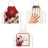 Nail Polish Lipstick Beauty Kitchen Women Apron Household Cleaning Flax Pinafore Salon Home Cooking Baking Adult Bib