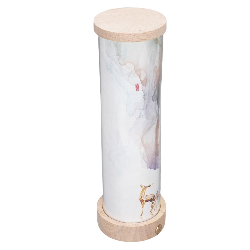 Corner Night Light Wooden Base Rechargeable Painting Table Lamp for Bedside Baby Room Living Room Ca