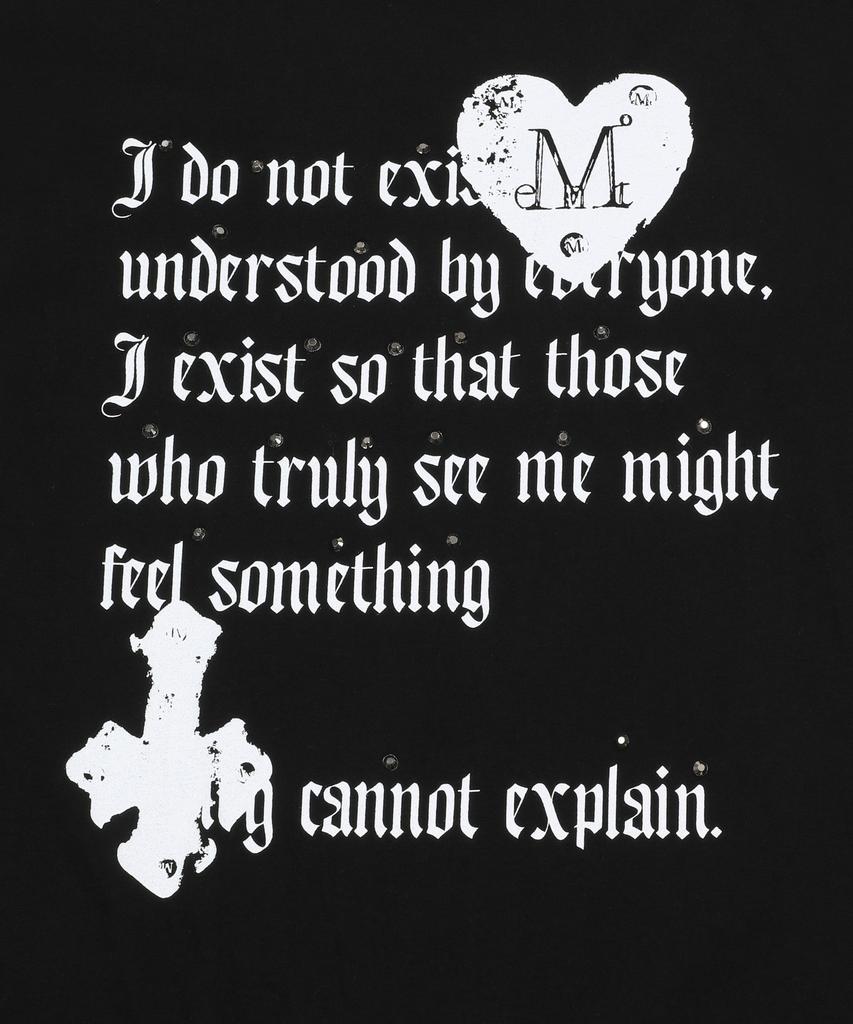 MUCENT Logit Heart Cross Hotfix One Shoulder Short Sleeve Tee (2 Colors)