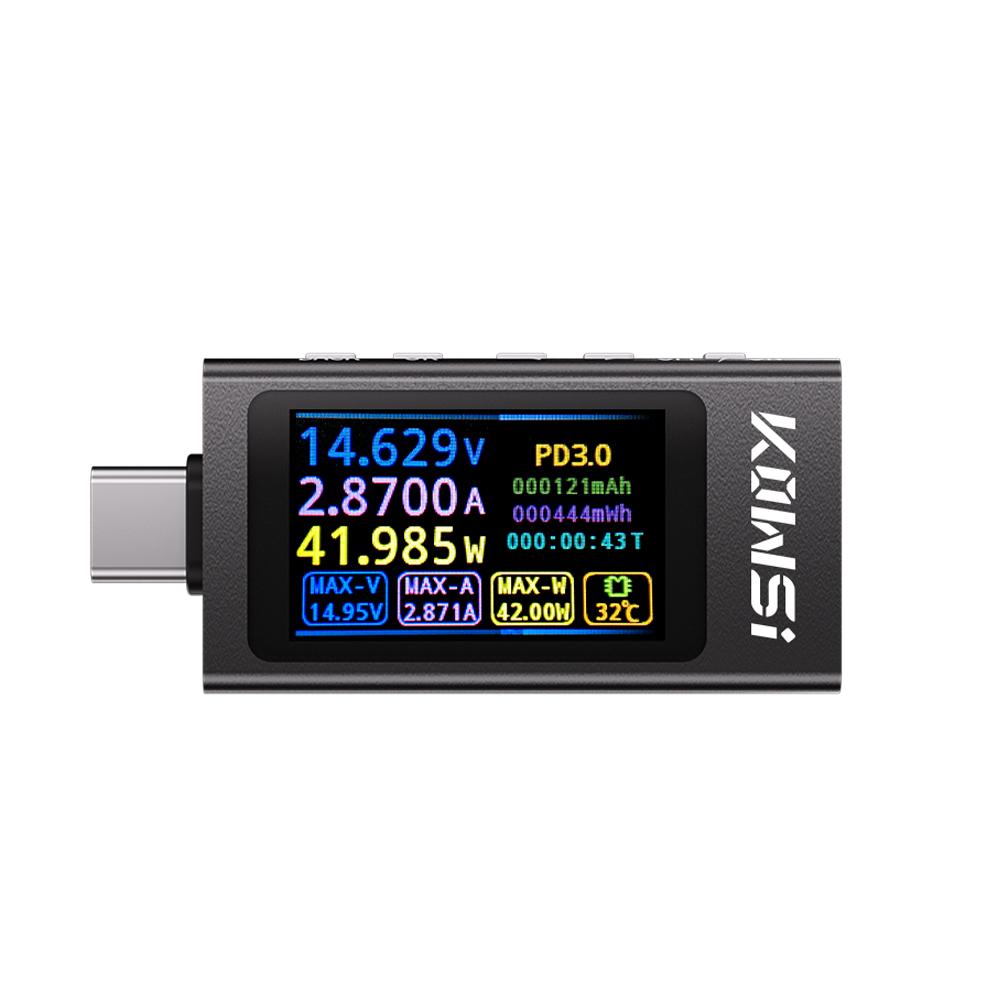 

Вимірювачі напруги Поточна напруга Ємність батареї Тестер USB Вольт Струм Напруга Doctor Зарядний пристрій Тестер ємності Power Bank чорний