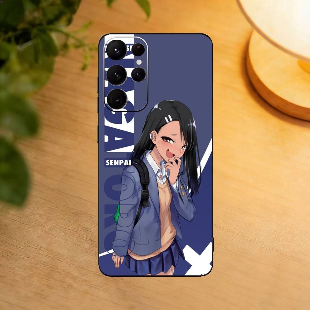 Don t Toy With Me,Miss Nagatoro-San Phone Case For Samsung S25,24,23,22,30,21,10,9,Ultra,Plus,Lite Soft Black Case Samsung S225G