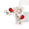 Boutique Alloy Rhinestone Large Plum Blossom Brooch Classical Temperament Women'S Clothing Corsage Jewelry Pin