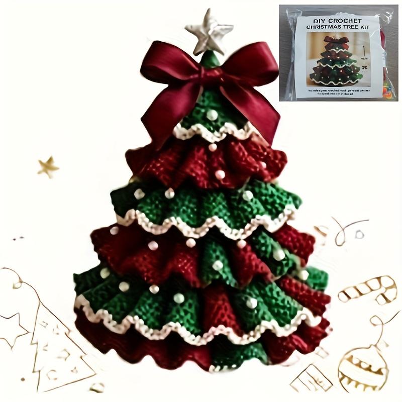 

1pc Crochet Christmas Tree Kit - Handmade Holiday Decoration Set, Perfect for Christmas Party Decorations, Christmas Decorations