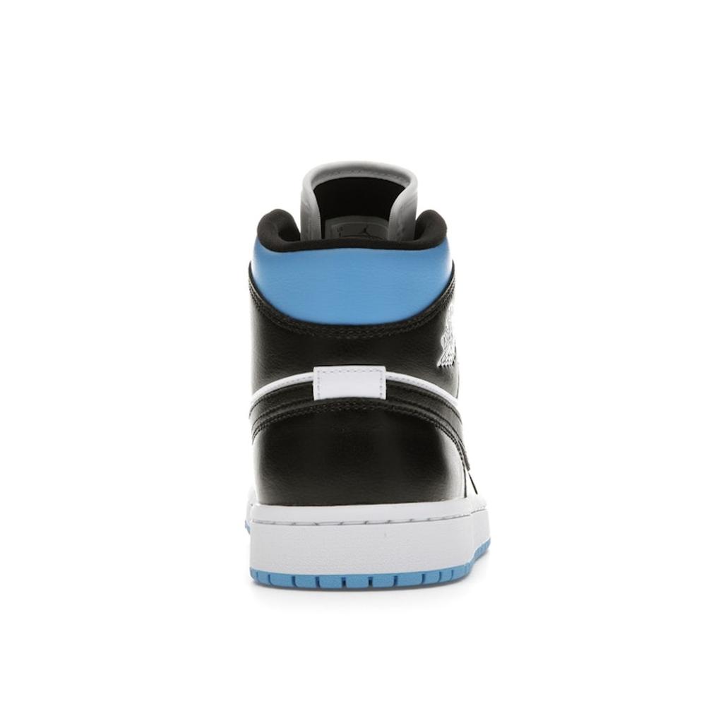 Air Jordan 1 Mid University Blue Women Sneakers White Black BQ6472-102
