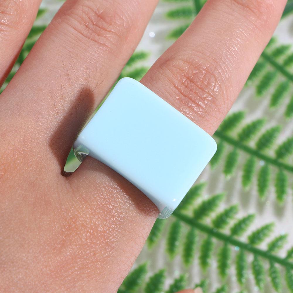 Herren Marmorierung Klobige Bonbonfarbe Geometrische Harzringe Modeschmuck Daumenringe Fingerringe