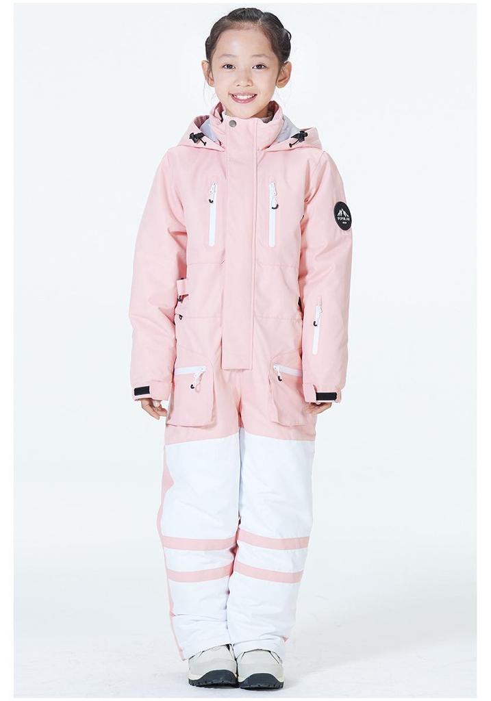 Unisex Kids' Warm Breathable One-Piece Ski Suit