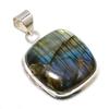 Labradorite Gemstone 925 Solid Sterling Silver Jewelry Pendant 1.73" SU-10234
