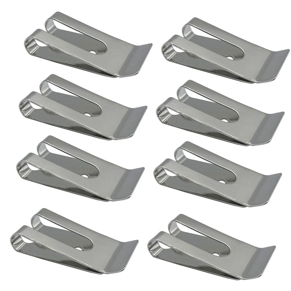Metal Belt Clip Holster Sheath Belt Clip Double Holes Clasp Spring Buckle Hook for Belt Bag Leather DIY for Wallets Pouches