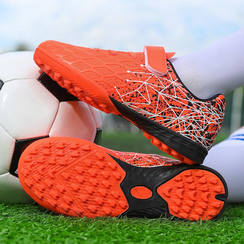 Children S New Football Shoes Low-Top Velcro Students Anti-Skid Professional Training Shoes Long Broken Nails Football Shoes 29