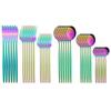 36Pcs Black Gold Cutlery Set Knives Dessert Fork Coffee Spoon Dinnerware Flatware Stainless Steel Silverware Party Tableware Set