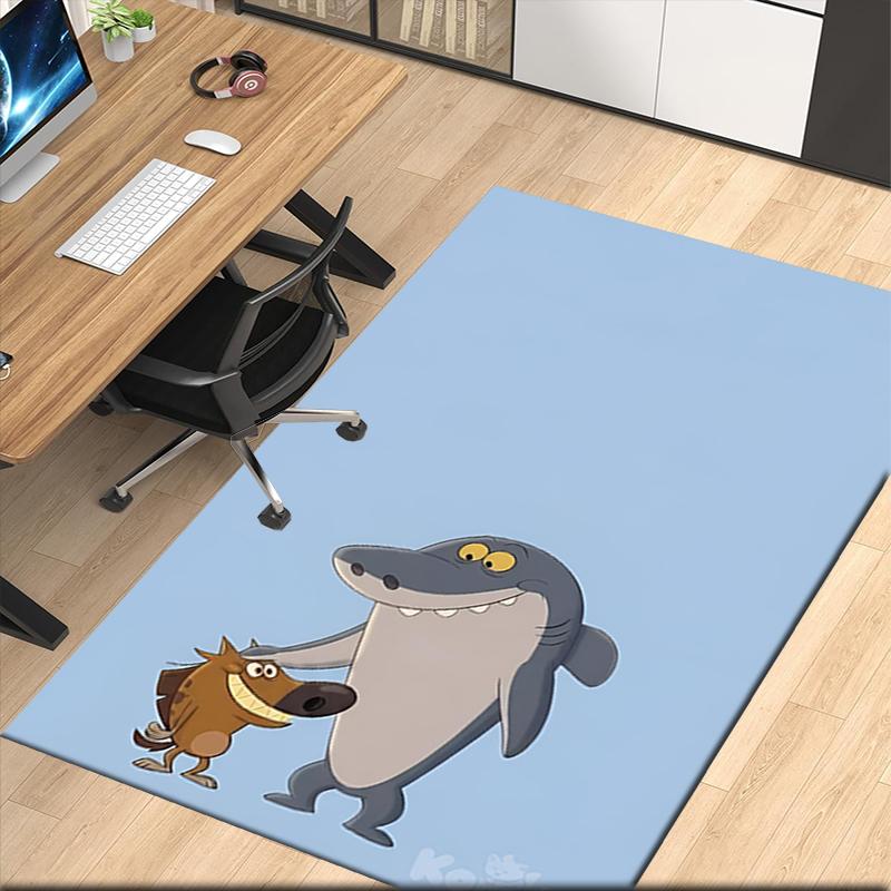 Zig & Sharko Printed Carpetrugfor Office Chair Living Room Bedroom Kitchen Room Decor Gifts