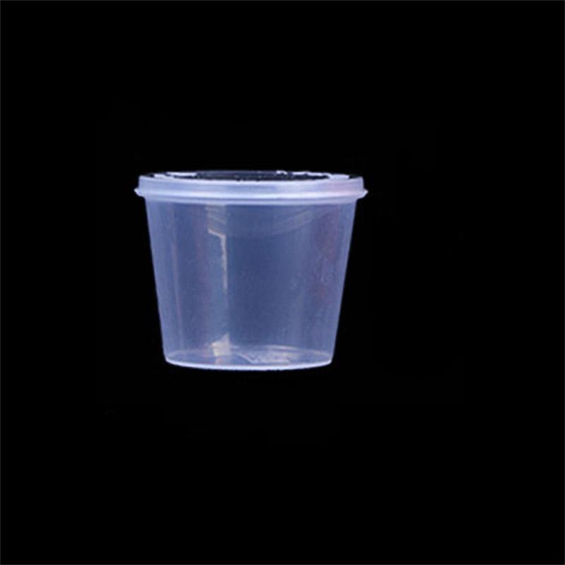 One Box Of 100pc Plastic Takeaway Sauce Cup Containers Food Box With Hinged Lids Pigment Paint Box Palette Disposable Box