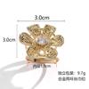 New Alloy Women's High-end Silk Scarf Buckle Autumn Winter Shawl Fixed Decorative Two Ring Fashionable Versatile