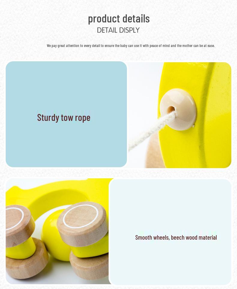 Wooden Pull-Along Chick Toy: Baby Walker for Early Education and Crawling Training