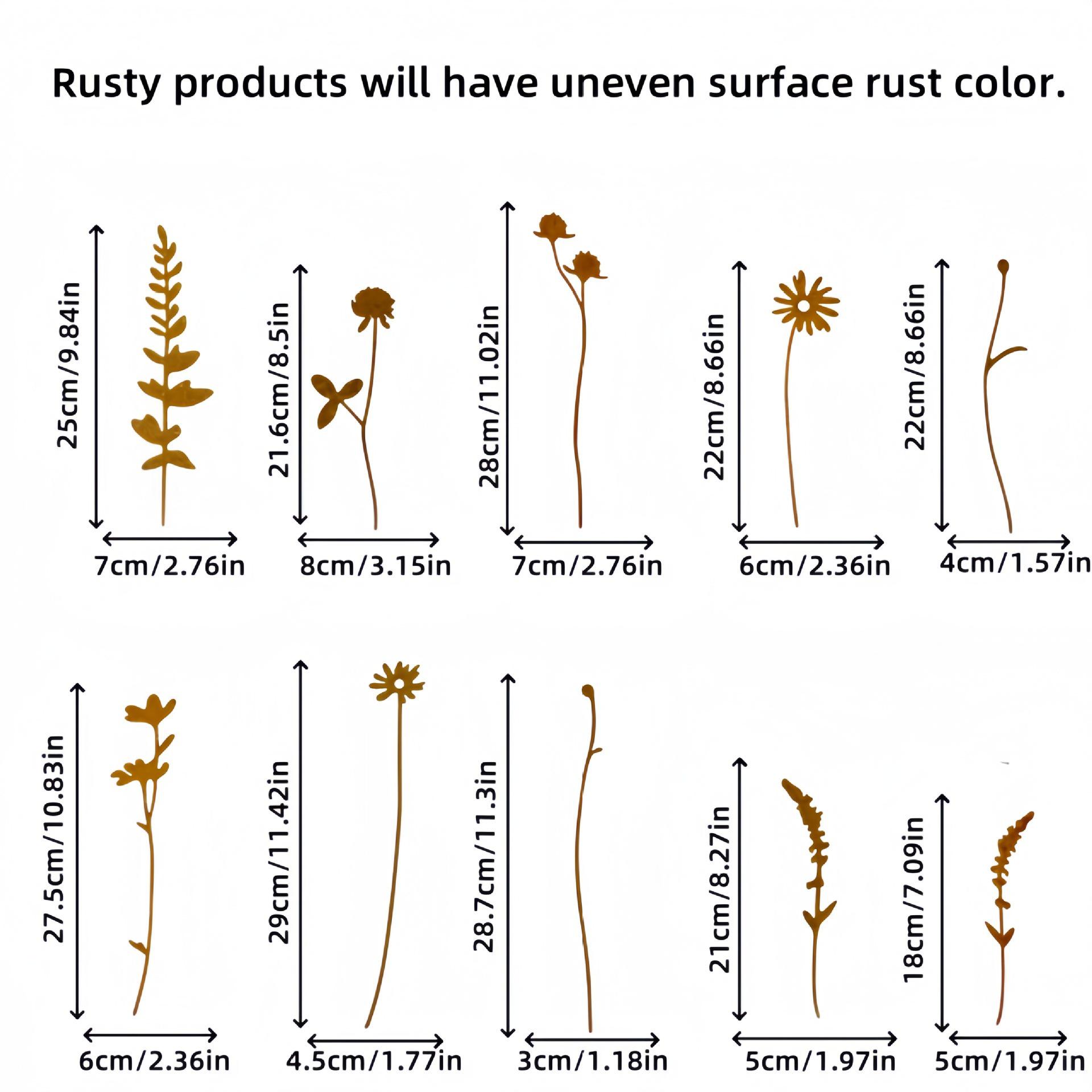 

Outdoor Metal Fern Garden Courtyard Ornament Iron Flower Decoration