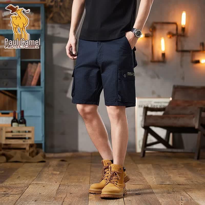 Men s Durable Cotton Blend Cargo Shorts 33 темно-синий