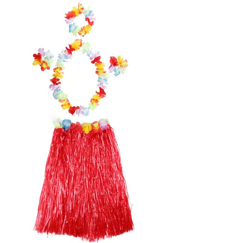 Plastic Fiber Girl Woman Hawaiian Grass Skirt Cheap Costume Flower Hula Skirt 30CM/40/CM60CM/Dance Dress Party Hawaii Beach