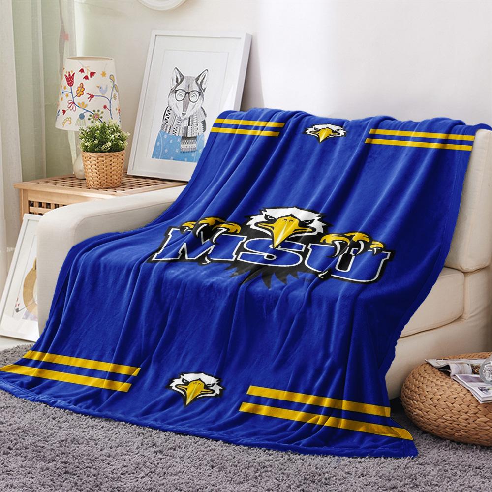 Morehead State Eagles Print Flannel Blanket High Quality Warm Comfortable Cover for All Seasons Perfect for Gifts Home Decor