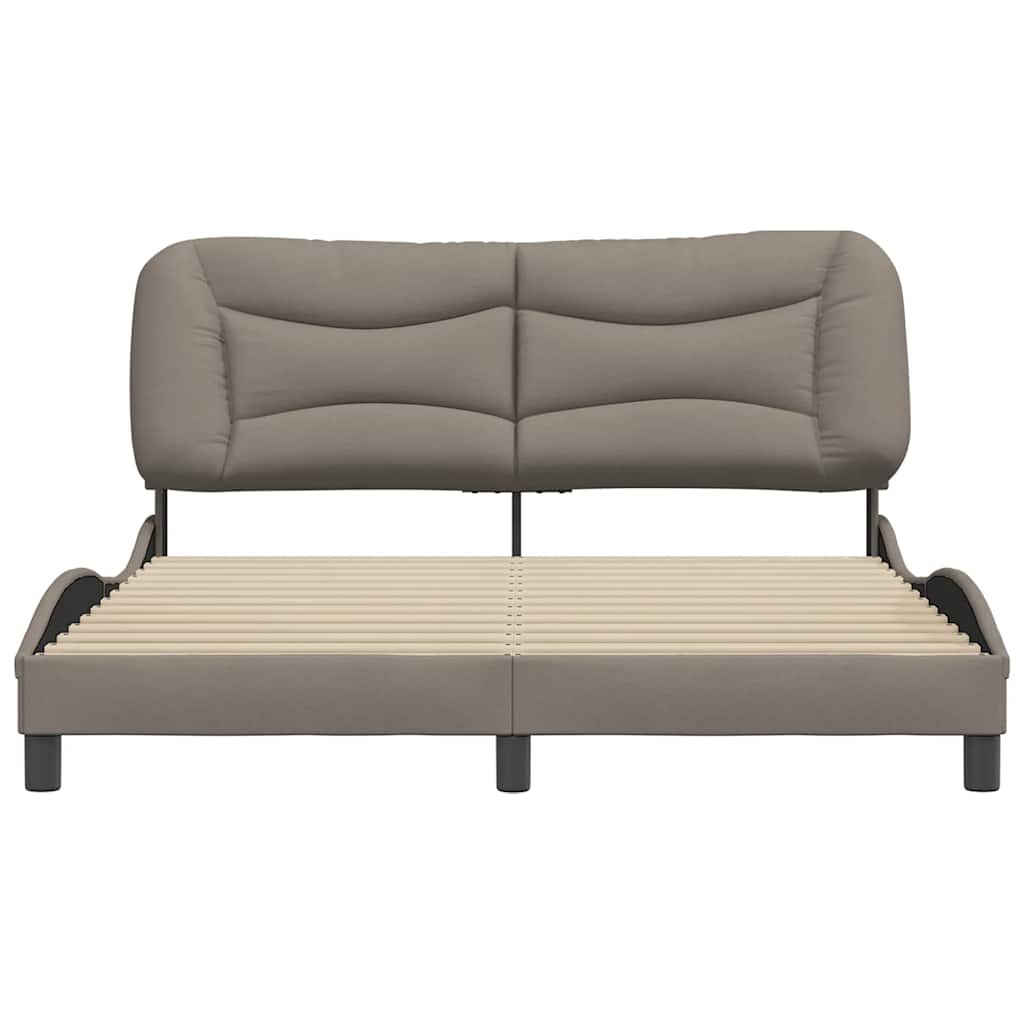 Vidaxl Rama Łóżka Bez Materaca, Taupe, 160X200 Cm, Obita Tkaniną