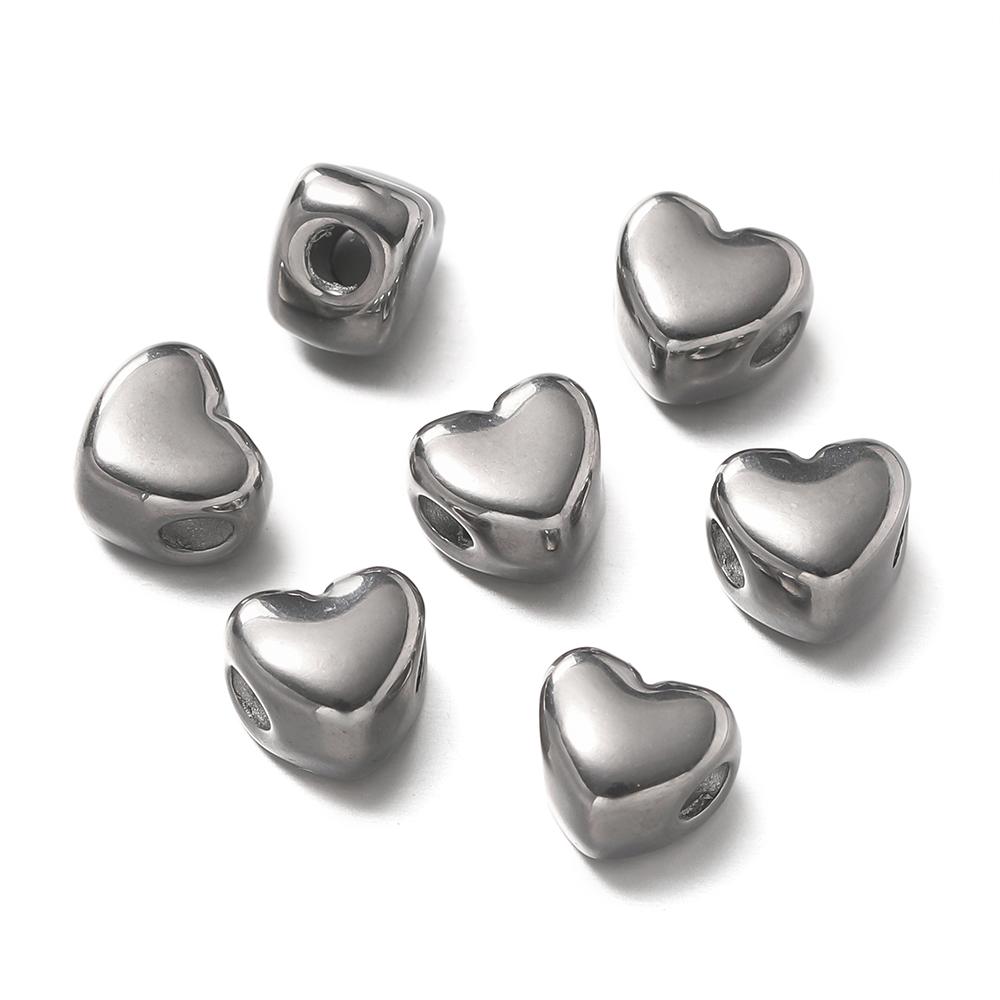 

5Pcs/Pack Stainless Steel 304 Heart Star Flower Moon Shape Spacer Beads For DIY Necklace Bracelet Jewelry Making Accessories