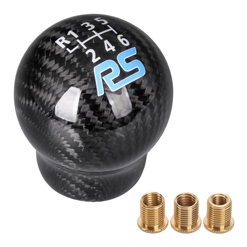 Universal carbon fiber shift knob, metal shift lever handle, 5-speed/6-speed shift lever head, RS ST GR gear shift head