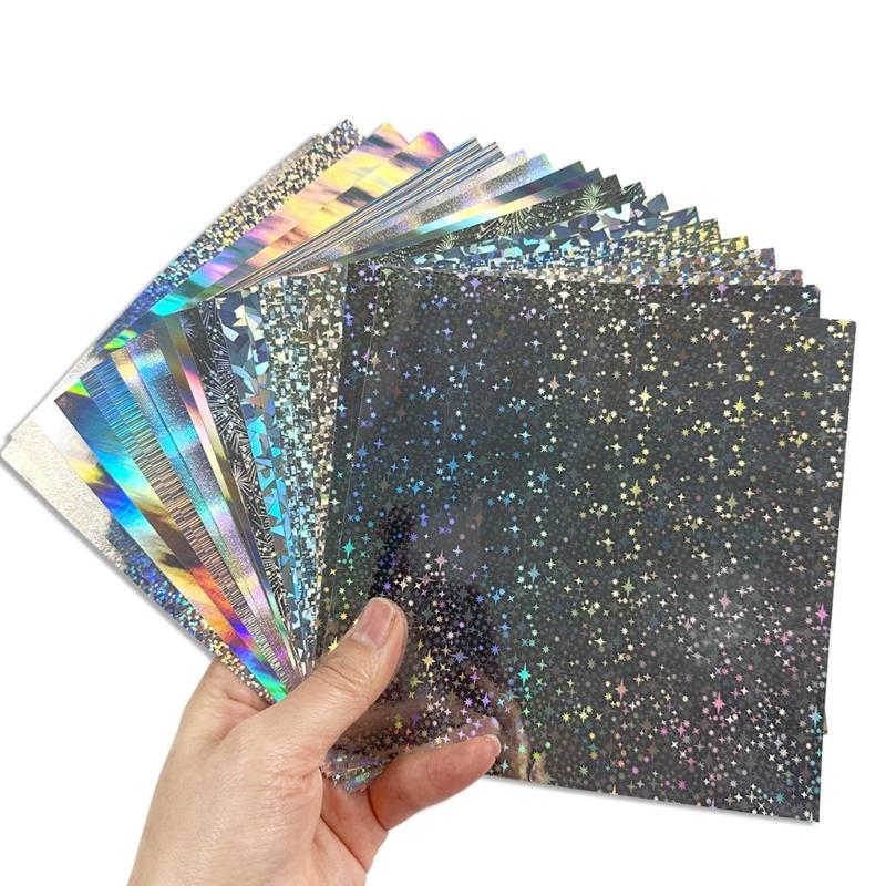 20 listů třpytivého řemeslného papíru Třpytivé plastové listy pro řemesla, scrapbooking, výrobu přání, fotoalba a balení