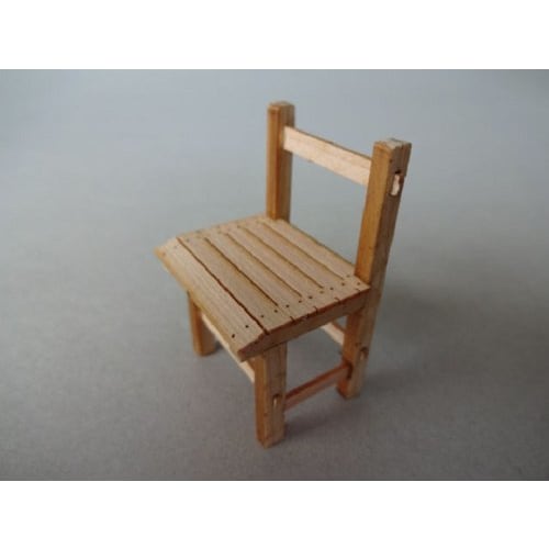 Cobaanii Mokei Kobo 1/12 Scale Memories Alley Series Showa School Series Wooden Desk and Chair Set of 2 Assembly Kit OY-001