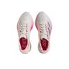 adidas Adizero Boston 12 Kreideweiß Klares Pink Unisex Sneaker Creme Silber-Metallic JQ8673