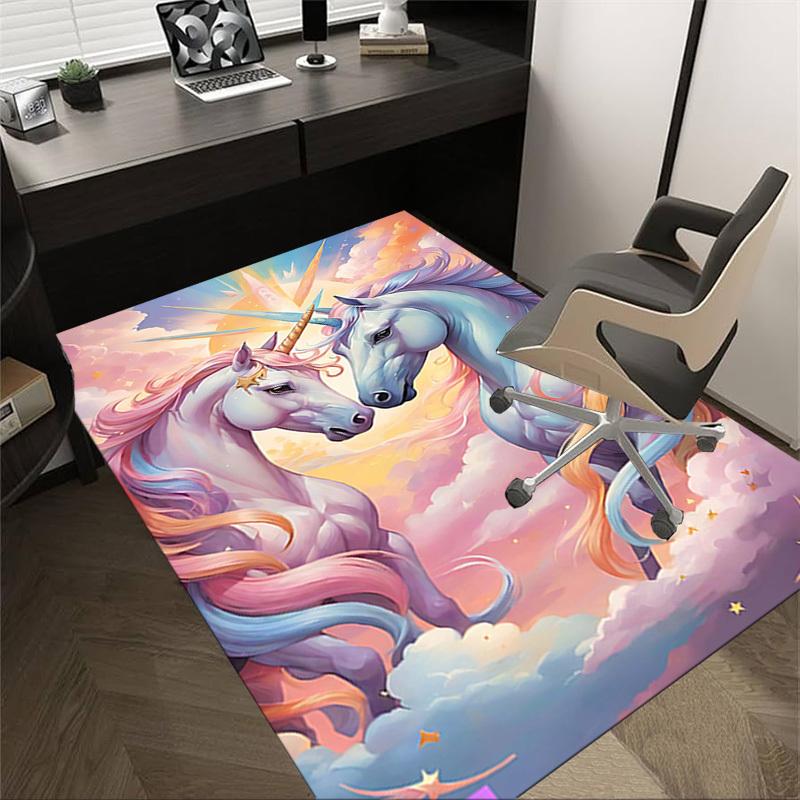 1PC Unicorns Fantasy Extra Large Non Slip Floor Carpet, Office, Family, Studio   Large Area Rug Indoor Rugs, Bold Statement Piece