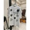 Women Casual Loose Short Sleeve T-Shirt 3D Love Heart Print Cute Sweet Summer Tee Top
