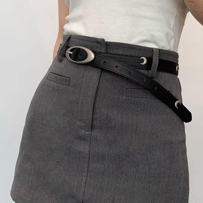 Vintage Moon Pu Leather Womens Belt With Alloy Buckle For Fashionable Casual Wear