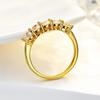 14k Gold Plated 1.5CTTW Real Moissanite Diamond Rings for Women 1/3 Eternity Bands S925 Sterling Silver Fine Jewelry GRA