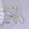 E34 E34 Heart-Shaped Earrings with Gold-Plated Stainless Steel Earrings