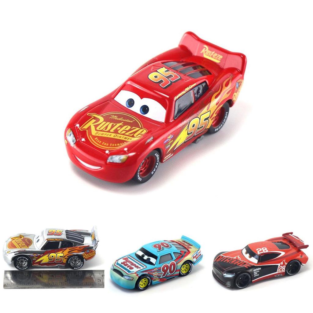 Disney Cars 95 Dinosaur Grey Mcqueen Alloy Children's Toy Car Model