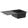 Black Kitchen Sink 780 X 500 Mm Made of 80percent  Quartz and 20percent  Resin