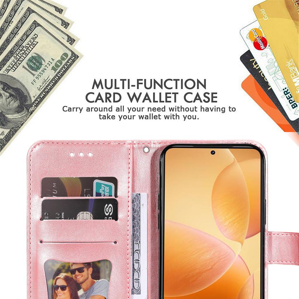 For Xiaomi 14T Pro Case Floral Pattern PU Leather Wallet Stand Phone Cover