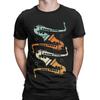 Retro Saxophone Men T Shirt Humorous Tee Shirt Short Sleeve Crewneck T-Shirt Cotton Gift Idea Tops