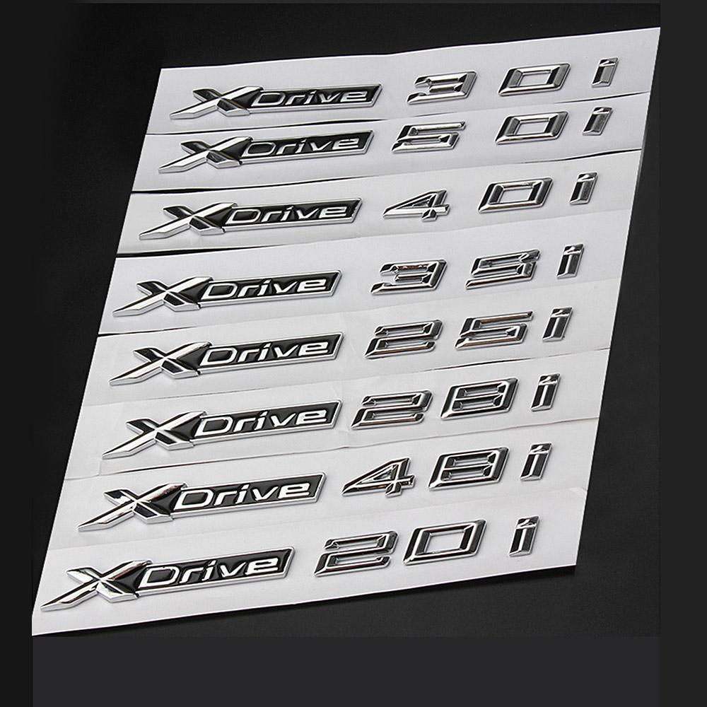 Car Body Trunk Emblem Sticker Xdrive 18i 20i 23i 25i 28i 30i 35i 40i 45i 48i 50i 55i Badge for BMW E90 F39 E46 E60 F10 X3 X5 X6