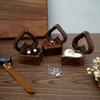 Women's High-end Jewelry Box Storage Wooden Portable Compact Wedding Solid Wood Small Necklace Earrings Ring Storage Box