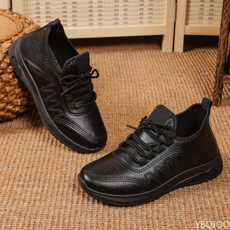 Uformelle komfortable damesneakers moteriktige allsidige sklisikre arbeidssko lette myksålede damesportssko kopi