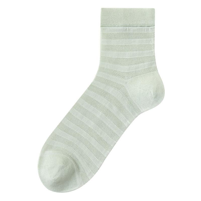 Damskie letnie ultracienkie skarpety do połowy łydki z siateczki 7A antybakteryjne i antyodorowe