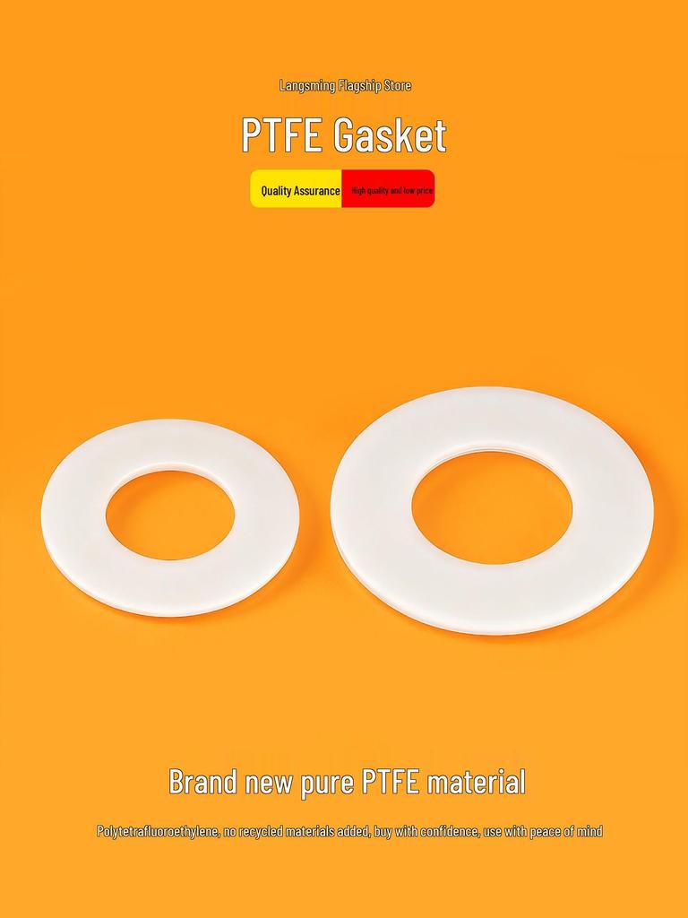 High-Temperature Resistant PTFE Flat Washer: Corrosion-Resistant Sealing Gasket