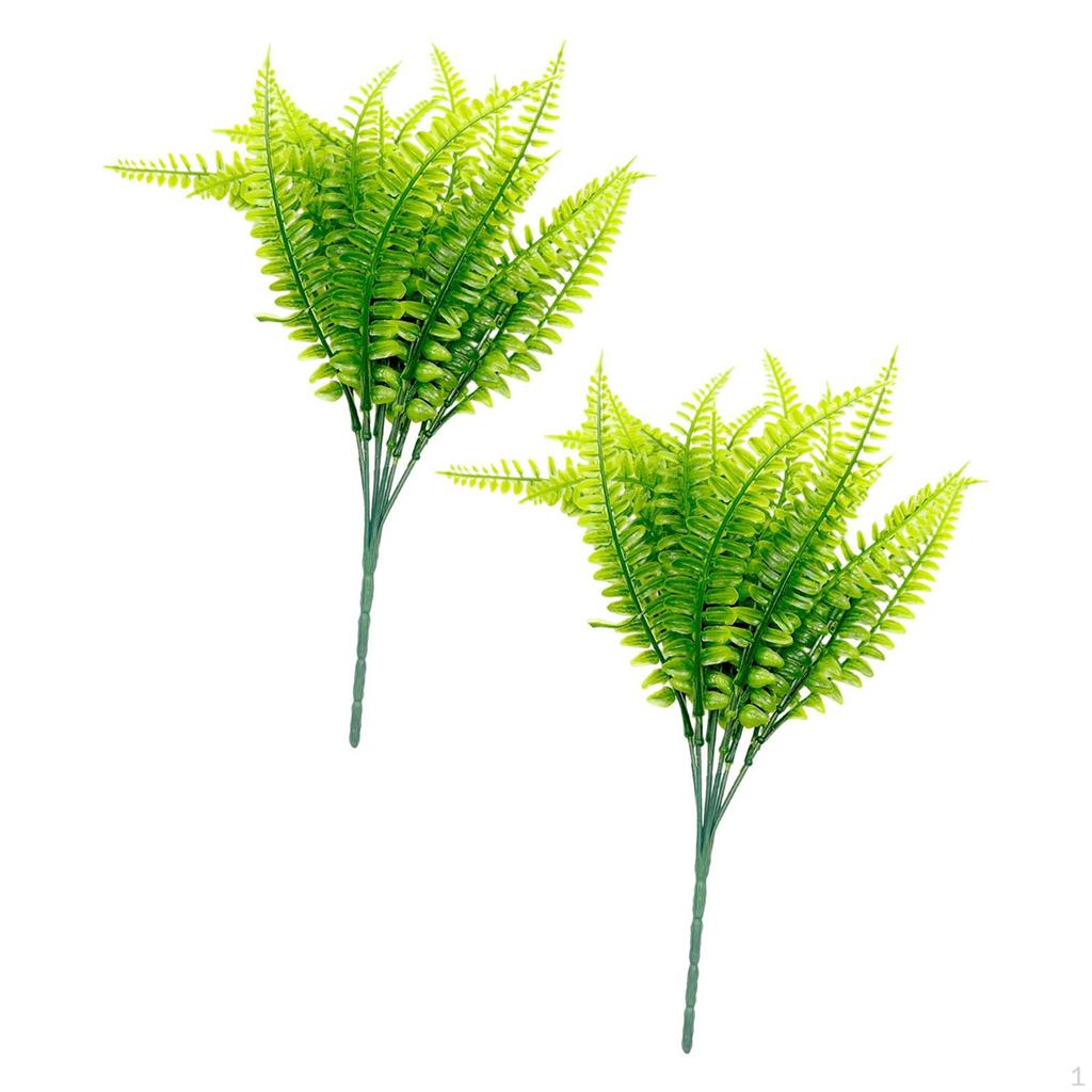 12 Inches Green Faux Fern Plants Home Decoration Lightweight Accessories for Indoor Potted