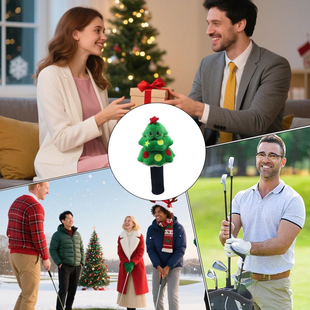 Driver Covers For Golf Clubs Christmas Santa Claus Golf Club Covers Cute Sports Accessories For Mallet Woods Hybrid Daily Travel