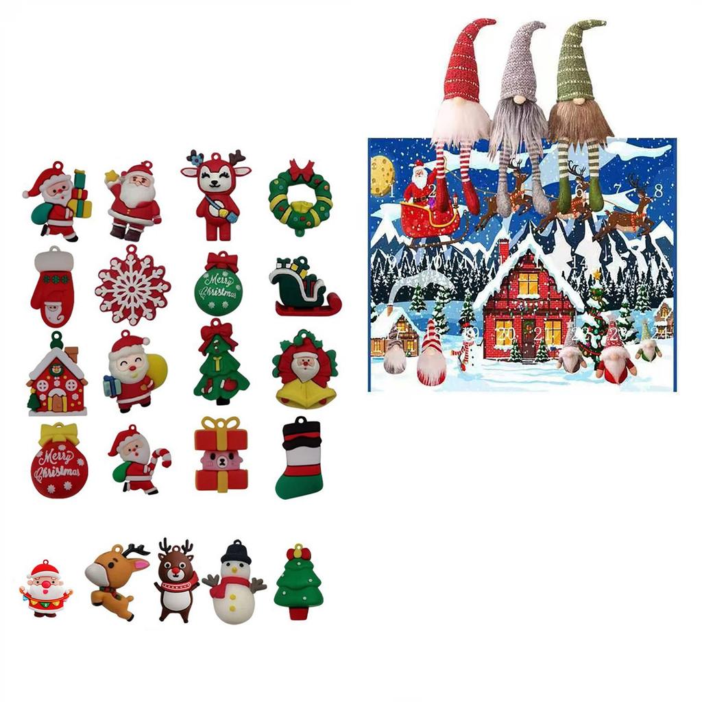 24 Holiday Gnome Countdown-kalendere, Countdown Holiday Party Leker