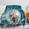 Wolf Digital Printed Blanket Sofa Blanket Bed Soft Thermal Blanket Flannel Blanket Birthday Gift Blanket